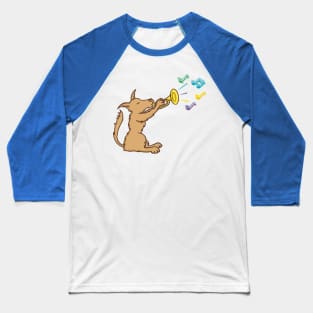 Terrier playing a bugle. Baseball T-Shirt